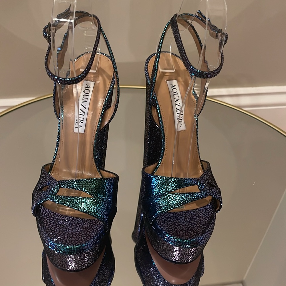 Aquazzura Sinner 140 platform heeled sandals sz 35.5 - Picture 16 of 17
